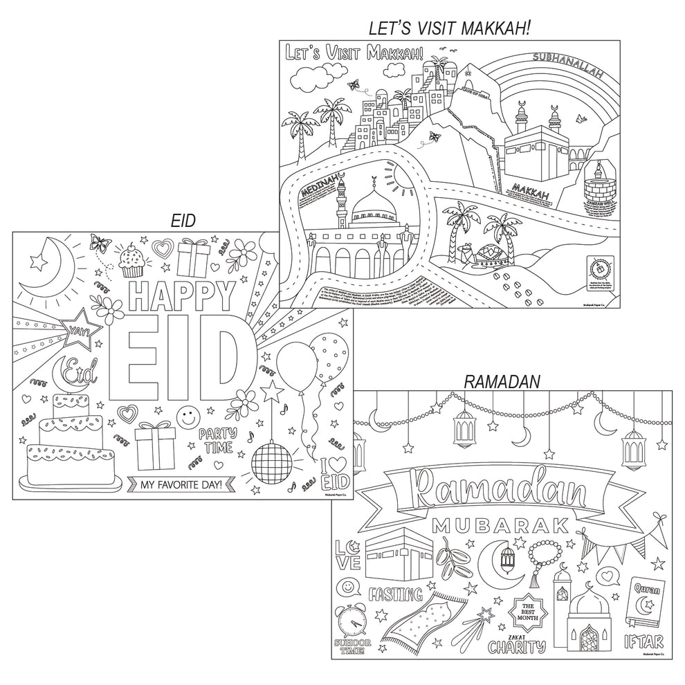 Coloring Posters - 3 in 1 Pack