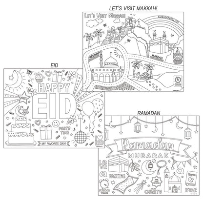 Coloring Posters - 3 in 1 Pack